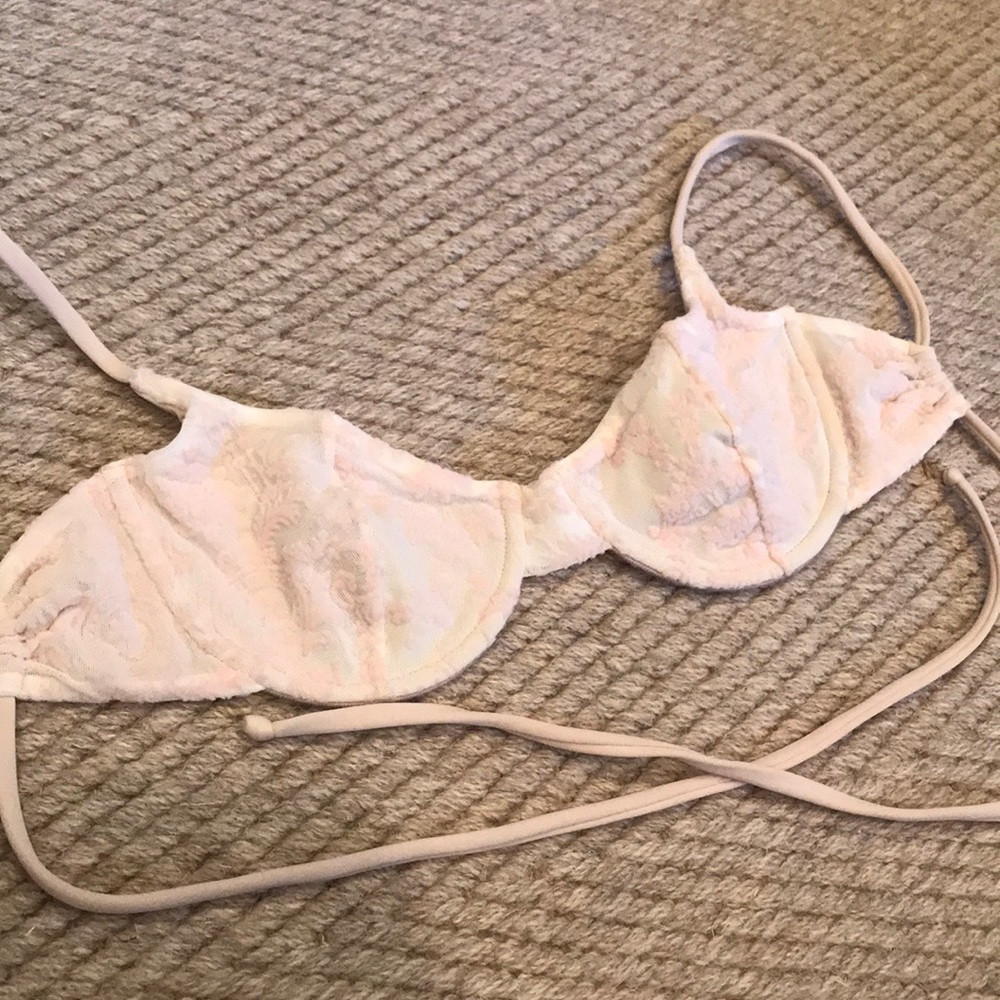 Lolli Swim Mesh/Velvet Bikini Top